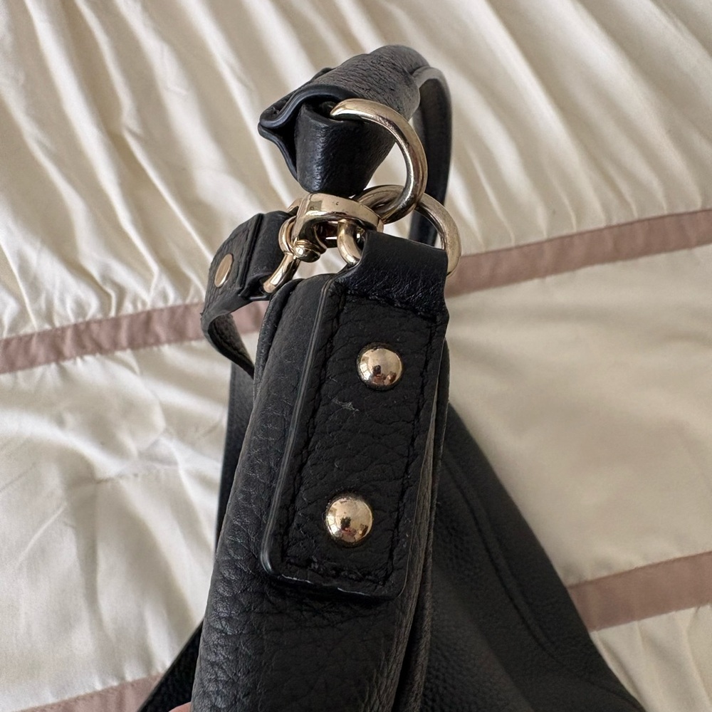 Pebbled Black Leather Kate Spade Cobble Hill Curtis Bag